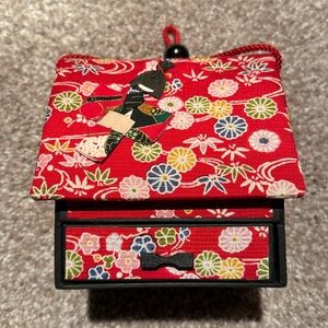 Japanese Storage Box (stiff paper covered with fabric)